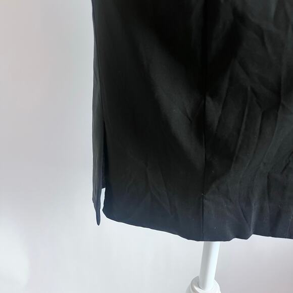 BURBERRY WOOL BLEND LINED PENCIL SKIRT MADE IN ITALY BLACK SIZE 10 LIGHTWEIGHT - Picture 4 of 15